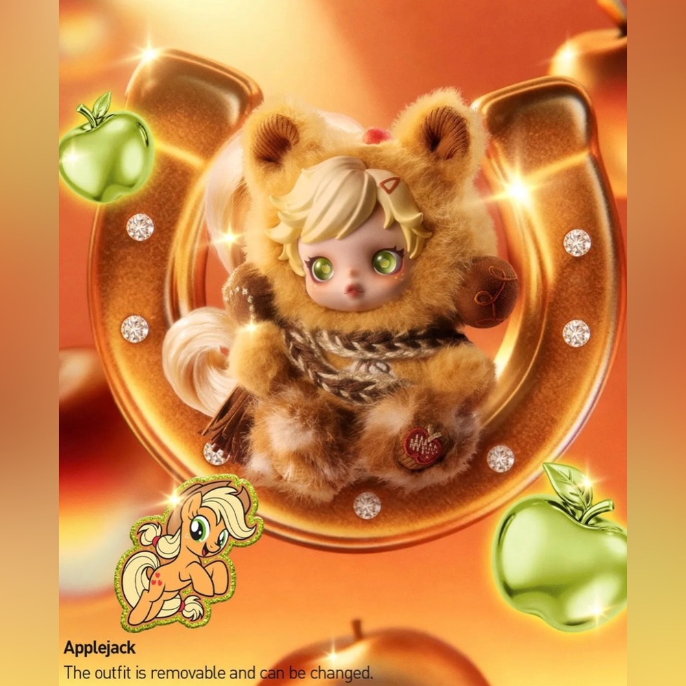 APPLEJACK SKULLPANDA MY LITTLE PONY PLUSH PENDANT CONFIRMED - Picture 2 of 6